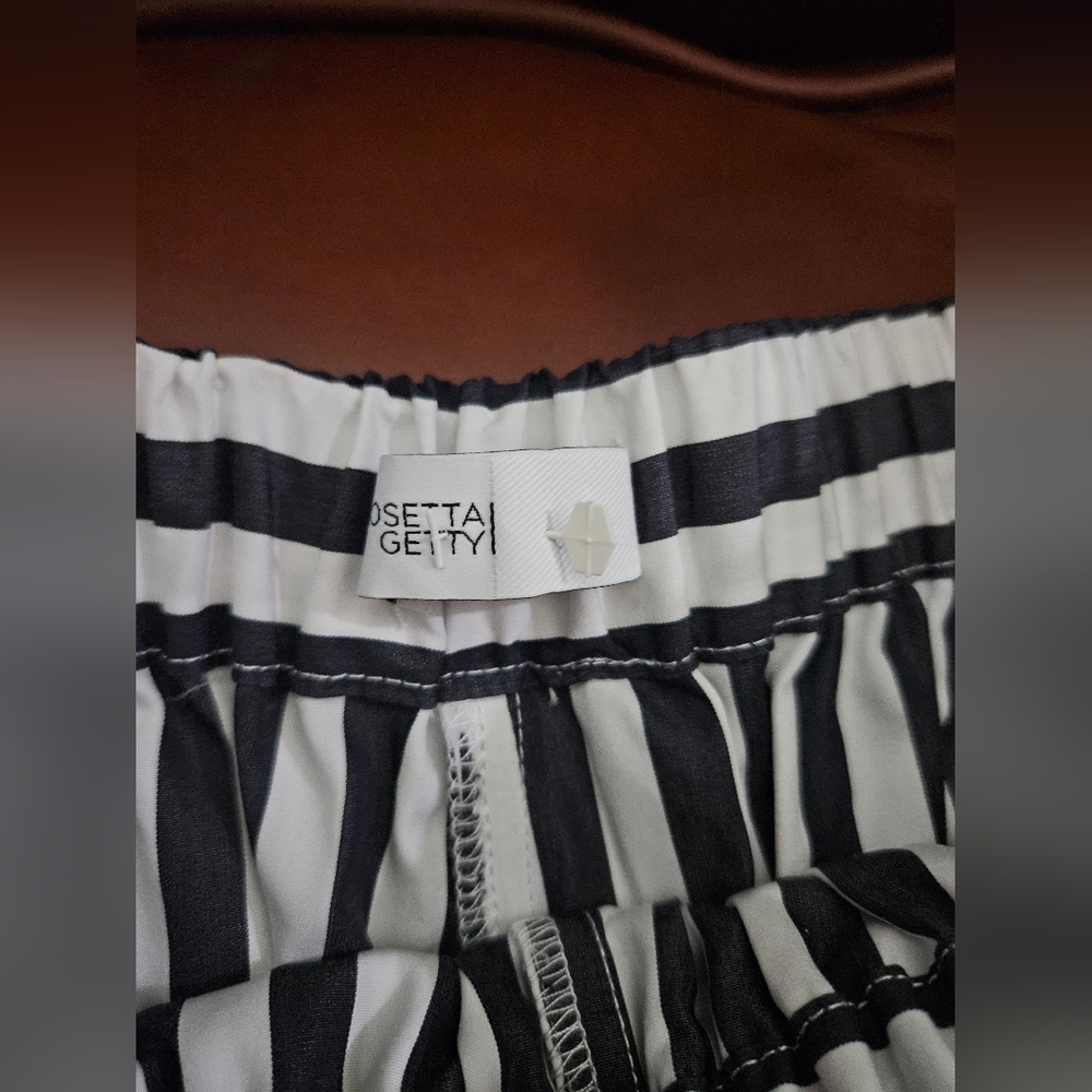 Rosetta Getty Striped Wide Legged Black and White Culottes Size 4 - Picture 6 of 8